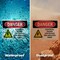 Signmission Electrical Hazard Low Voltage Danger Sign, Vinyl Decal, 10in W x 7in L, 2PK OS-2PACK-DS-D-710-L-2312 - alternate 3